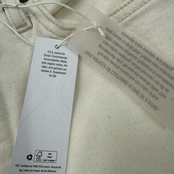 Outerknown S.E.A. Fillmore Boyfriend Jeans SZ 27 NWT Salt Organic Cotton Stretch - Picture 7 of 16